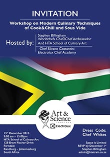 art-and-science_southafrica_15-dec-2015 Workshop in Cook&Chill and sous-vide cooking South Africa