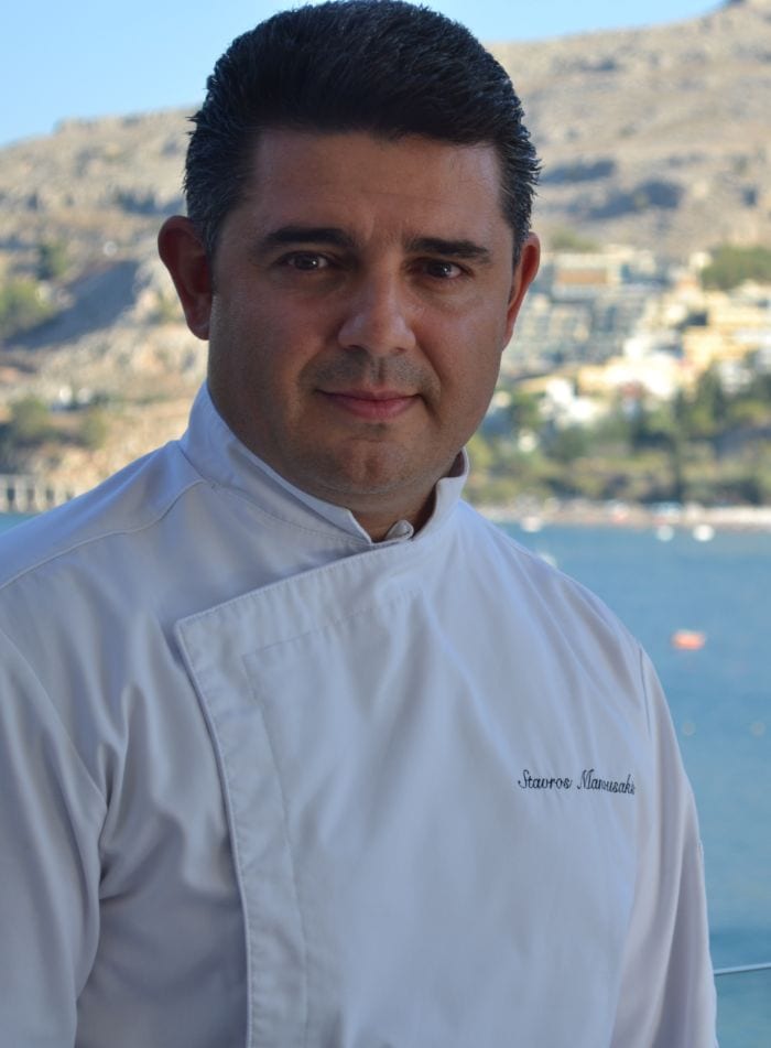 Chef Stavros Manousakis at Lindos Royal Hotel Chef Stavros Manousakis at Lindos Royal Hotel