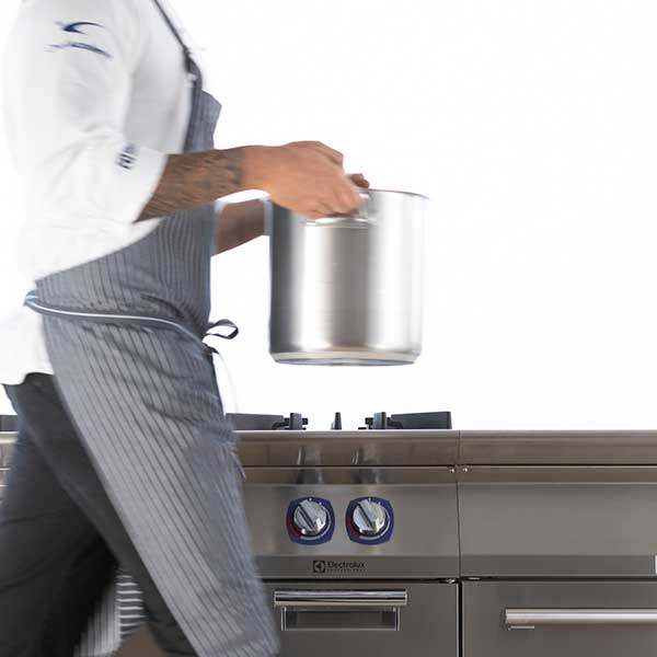 chef with pan chef with pan